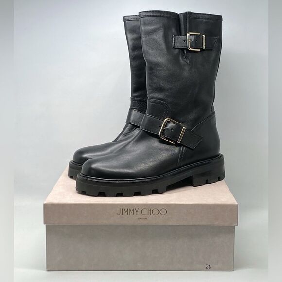 Jimmy Choo Double Buckle Moto Boots size 36 - Picture 13 of 15
